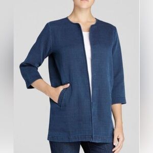 THE FISHER PROJECT by Eileen Fisher Textured Cotton Duster Jacket Size Large